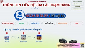 Thông tin liên hệ các trạm hàng của nhà xe Petro Bình Phước