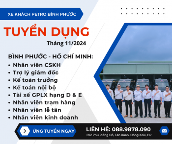 Tuyển dụng tháng 11: Việc làm hấp dẫn tại Đồng Xoài - Hồ Chí Minh